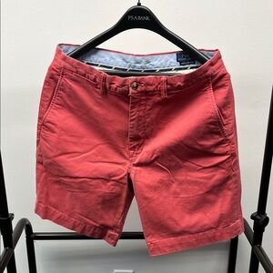 Polo by Ralph Lauren Coral-Red Flat Front Chino Shorts